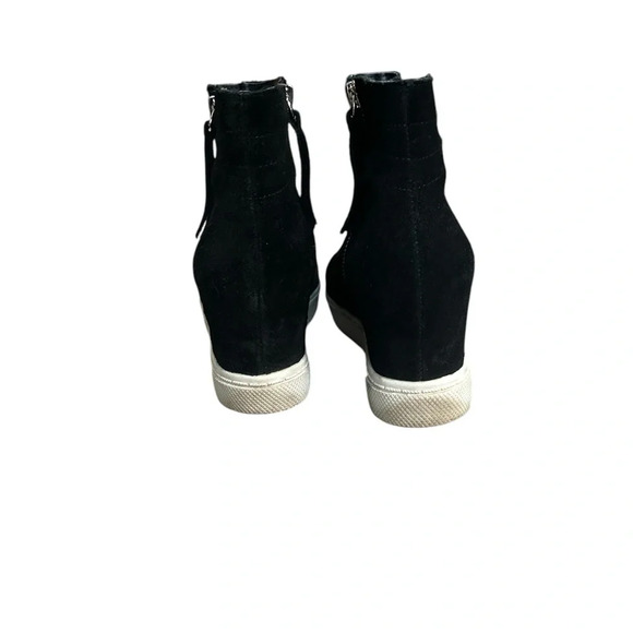 Steve Madden Saidi Black Suede Wedge Booties - Picture 3 of 6